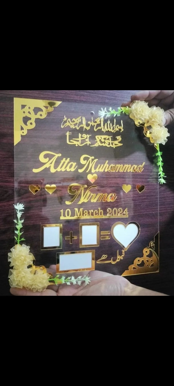 Customized Nikkha Thumb And Name Plate