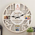 Picture Frame Wall Clock - Whitewashed