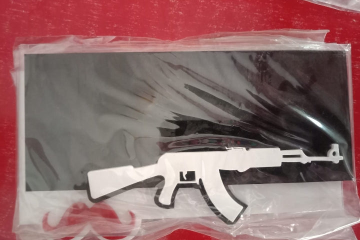 AK-47 Silhouette Bike Number Plate