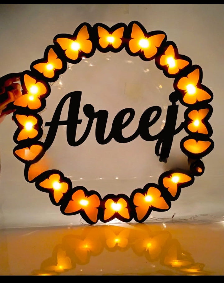 Customized Butterfly Name Wall Hanging