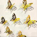 3D Golden Butterfly Wall Decor
