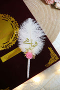 Luxury White Ostrich Feather Qabool Hai White Pen