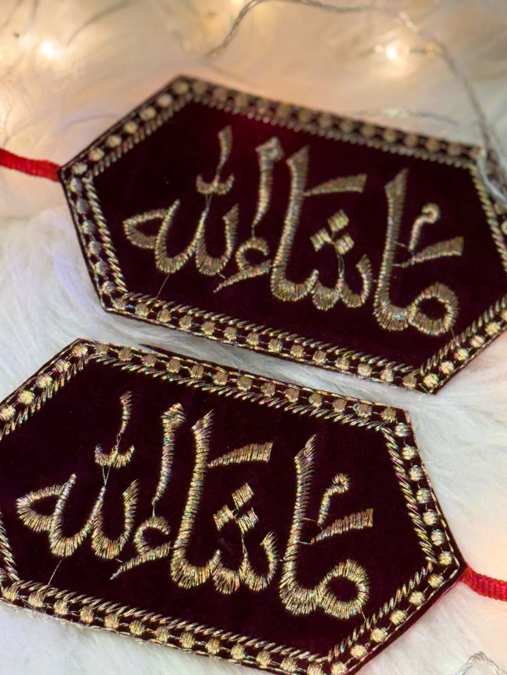 Luxury Velvet "ماشاء الله" Hexagon Imam Zamin Armband
